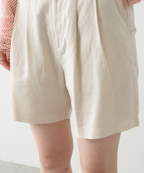 Kastane（カスタネ）の「【SETUP対応】リネンショートパンツ（その他パンツ・レディース・グリーン/アイボリー・FREE）」の22枚目の写真