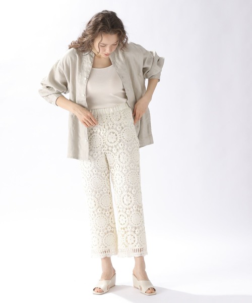 ニコアンド　リメイク風レースパンツ　新品 niko and ｜リメイク風レースパンツ | Rakuten Fashion(楽天