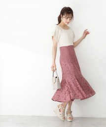 PROPORTION BODY DRESSING | レースニットドッキングワンピース / 1212140509(ワンピース)