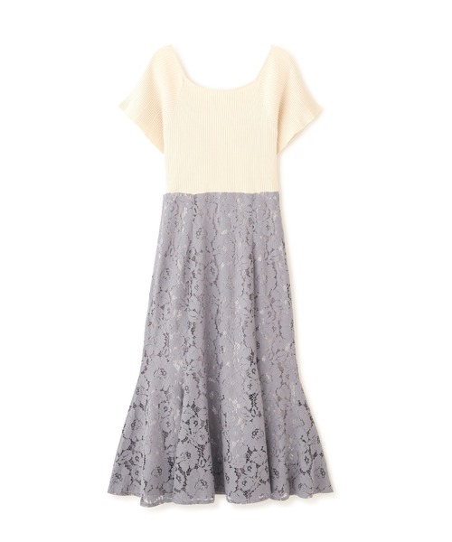 PROPORTION BODY DRESSING(プロポーションボディドレッシング)の「レースニットドッキングワンピース / 1212140509(ワンピース・レディース・ブルー/ブルー系その他/ピンク・SMALL/MEDIUM)」の12枚目の写真