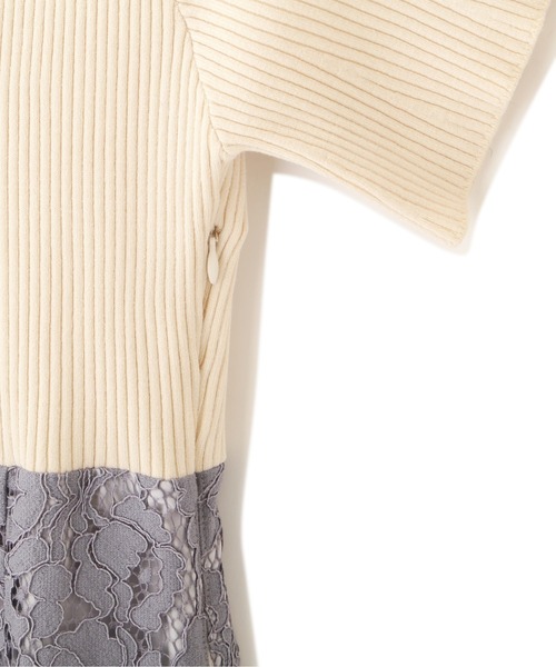 PROPORTION BODY DRESSING(プロポーションボディドレッシング)の「レースニットドッキングワンピース / 1212140509(ワンピース・レディース・ブルー/ブルー系その他/ピンク・SMALL/MEDIUM)」の16枚目の写真