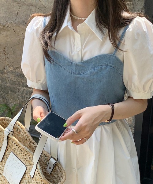 gossip!ロサンゼルス(ゴシップロサンゼルス)の「デニムビスチェ(ベスト・レディース・ブルー・FREE)」の8枚目の写真