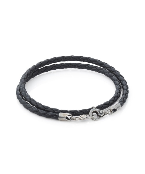 LION HEART(ライオンハート)の「LH for Gift LHクラスプレザーブレスレット/ダブル/シルバー925(ブレスレット・メンズ・ブラック・ONE SIZE)」の9枚目の写真
