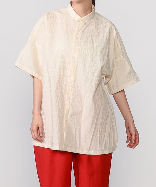 新品HAVERSACK ドロップショルダーハイスリットシャツ WOMEN HAVERSACK