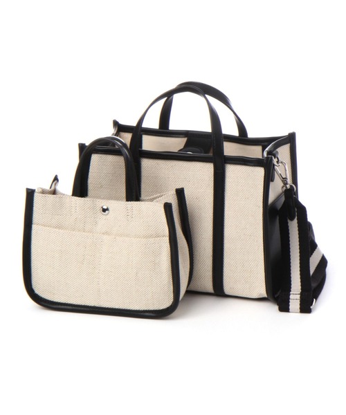 niko and...（ニコアンド）の「オリジナルインバッグ付き2WAYトートバッグN（トートバッグ・レディース・ブラウン/グリーン/その他1/その他2/ブラック・0）」の5枚目の写真