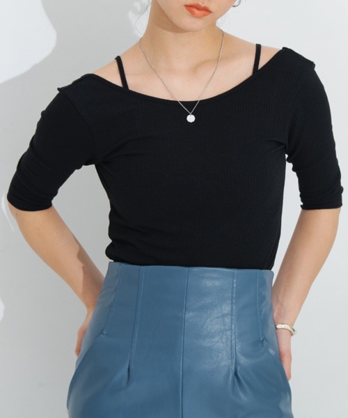 HANNE(アン)の「バックオープンレーヤードカットソー(Tシャツ/カットソー・レディース・ホワイト/ブラック/ブラウン・フリー)」の17枚目の写真