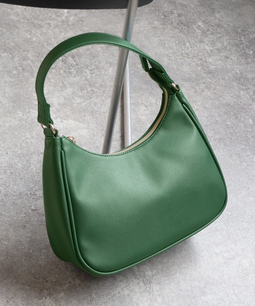 Honeys（ハニーズ）の「ハーフムーンハンドＢａｇ（ハンドバッグ・レディース・グリーン/ブラック/アイボリー/ブラウン・FREE）」の4枚目の写真