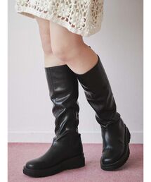 merry jenny | nuanceトラックソールニーブーツ(ブーツ)