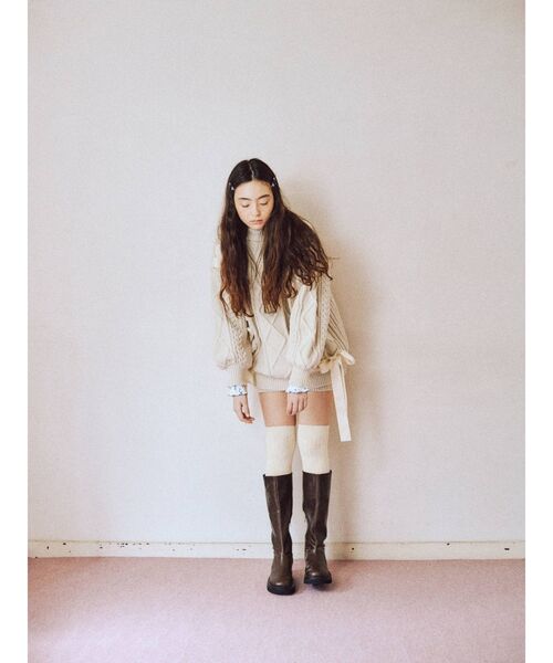 merry jenny（メリージェニー）の「nuanceトラックソールニーブーツ（ブーツ・レディース・ブラック/ベージュ/ブラウン・MEDIUM/LARGE）」の19枚目の写真