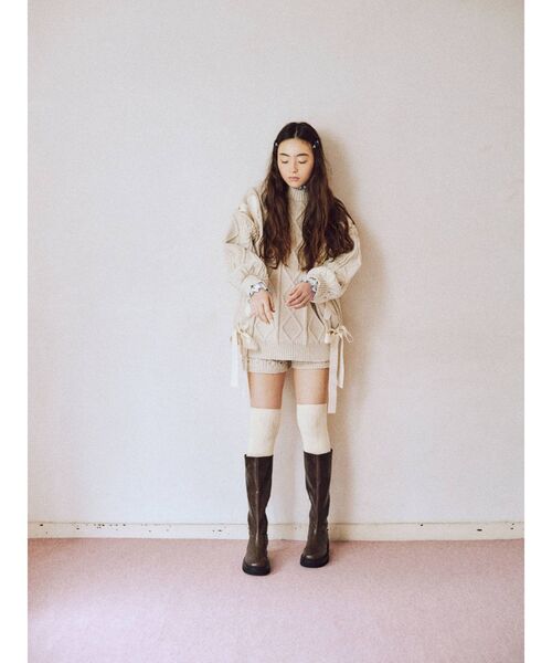 merry jenny（メリージェニー）の「nuanceトラックソールニーブーツ（ブーツ・レディース・ブラック/ベージュ/ブラウン・MEDIUM/LARGE）」の20枚目の写真