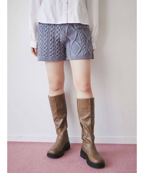 merry jenny（メリージェニー）の「nuanceトラックソールニーブーツ（ブーツ・レディース・ブラック/ベージュ/ブラウン・MEDIUM/LARGE）」の22枚目の写真