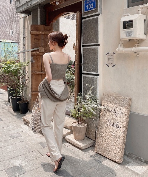 SONA（ソナ）の「SONYUNARA ピンタックリネンスラックス（スラックス・レディース・ブラック/ベージュ/アイボリー・SMALL/MEDIUM/LARGE）」の5枚目の写真