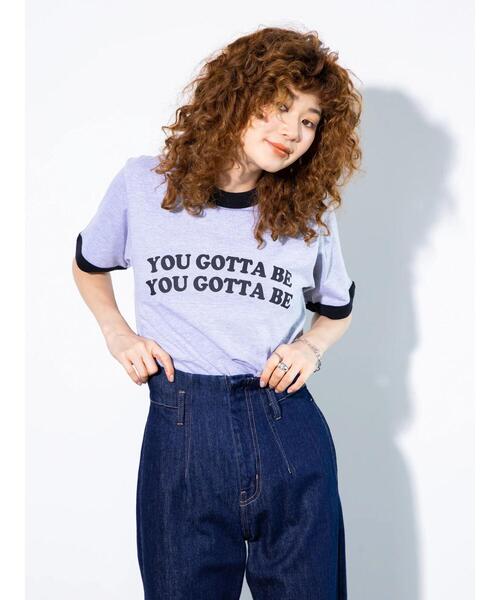 koe(コエ)の「リンガーTシャツ*(Tシャツ/カットソー・レディース・ブラック/ネイビー/レッド・FREE)」の4枚目の写真