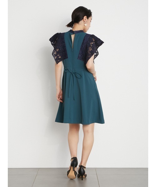 LILY BROWN(リリーブラウン)の「レーススリーブミニドレス(ワンピース・レディース・ブラック/グリーン/ラベンダー・1/0)」の12枚目の写真