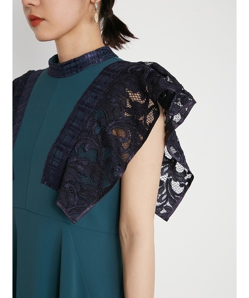 LILY BROWN(リリーブラウン)の「レーススリーブミニドレス(ワンピース・レディース・ブラック/グリーン/ラベンダー・1/0)」の16枚目の写真