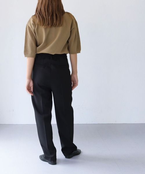 HER CLOSET(ハークローゼット)の「【shemoshelly】ダンボールKNITメッシュ袖プルオーバー(ニット/セーター・レディース・ブラック/グリーン/モカ/オートミール/コーラルピンク・M)」の17枚目の写真