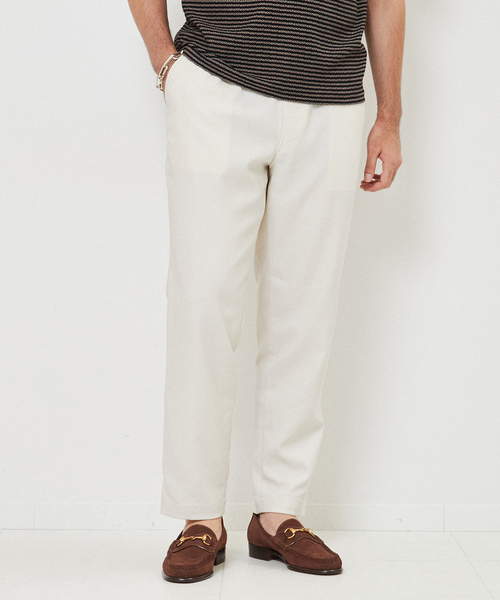 EDIFICE（エディフィス）の「“RIRANCHA(R) / リランチェ” リネンライク ストレッチ テーパード イージーパンツ（その他パンツ・メンズ・ブラック/グリーン/アイボリー/ベージュ系その他・SMALL/MEDIUM/LARGE）」の11枚目の写真