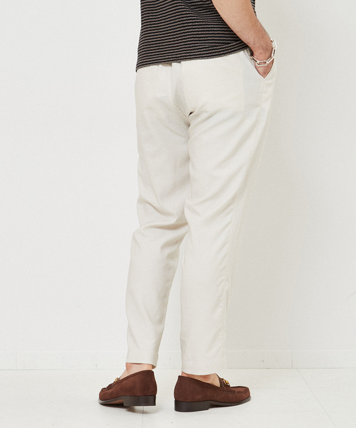 EDIFICE（エディフィス）の「“RIRANCHA(R) / リランチェ” リネンライク ストレッチ テーパード イージーパンツ（その他パンツ・メンズ・ブラック/グリーン/アイボリー/ベージュ系その他・SMALL/MEDIUM/LARGE）」の13枚目の写真