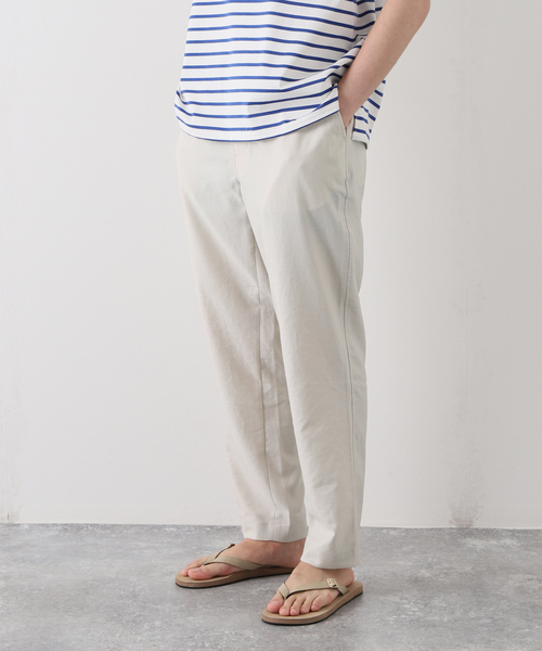 EDIFICE（エディフィス）の「“RIRANCHA(R) / リランチェ” リネンライク ストレッチ テーパード イージーパンツ（その他パンツ・メンズ・ブラック/グリーン/アイボリー/ベージュ系その他・SMALL/MEDIUM/LARGE）」の19枚目の写真
