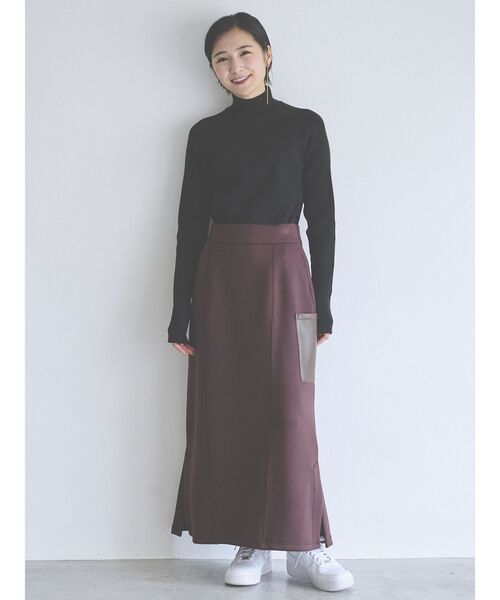 COTORICA（コトリカ）の「フェイクレザーポケットスカート（スカート・レディース・ブラック/ベージュ/ブラウン・SMALL/MEDIUM）」の6枚目の写真