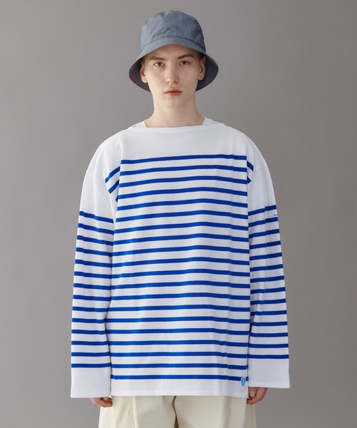 ORCIVAL(オーシバル)の「ORCIVAL | オーバーサイズ ラッセルフレンチ セーラーTシャツ MEN(Tシャツ/カットソー・メンズ・ブルー系その他6/ブルー系その他/ブルー系その他5・8/7)」の1枚目の写真