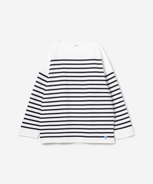 ORCIVAL(オーシバル)の「ORCIVAL | オーバーサイズ ラッセルフレンチ セーラーTシャツ MEN(Tシャツ/カットソー・メンズ・ブルー系その他6/ブルー系その他/ブルー系その他5・8/7)」の2枚目の写真