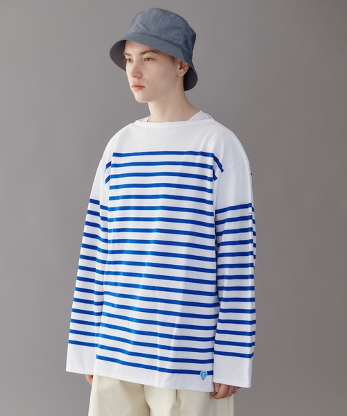 ORCIVAL(オーシバル)の「ORCIVAL | オーバーサイズ ラッセルフレンチ セーラーTシャツ MEN(Tシャツ/カットソー・メンズ・ブルー系その他6/ブルー系その他/ブルー系その他5・8/7)」の5枚目の写真