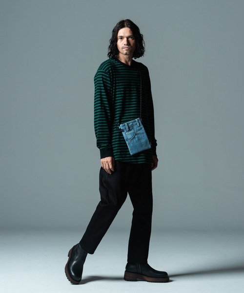 glamb(グラム)の「Denim Sacoche Bag / デニムサコッシュバッグ(ボディバッグ/ウエストポーチ・メンズ・ライトインディゴブルー・FREE)」の11枚目の写真