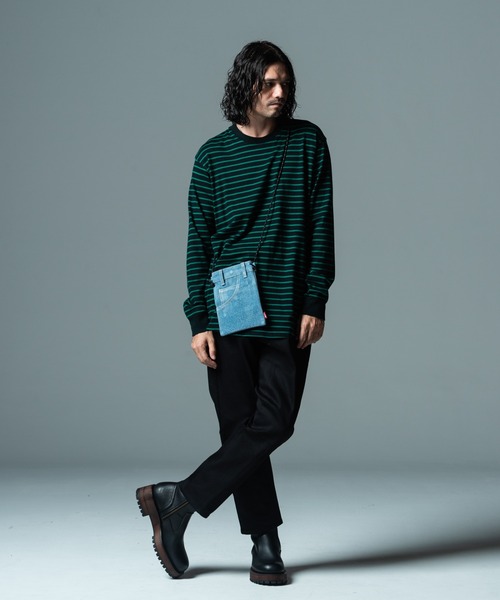 glamb(グラム)の「Denim Sacoche Bag / デニムサコッシュバッグ(ボディバッグ/ウエストポーチ・メンズ・ライトインディゴブルー・FREE)」の12枚目の写真