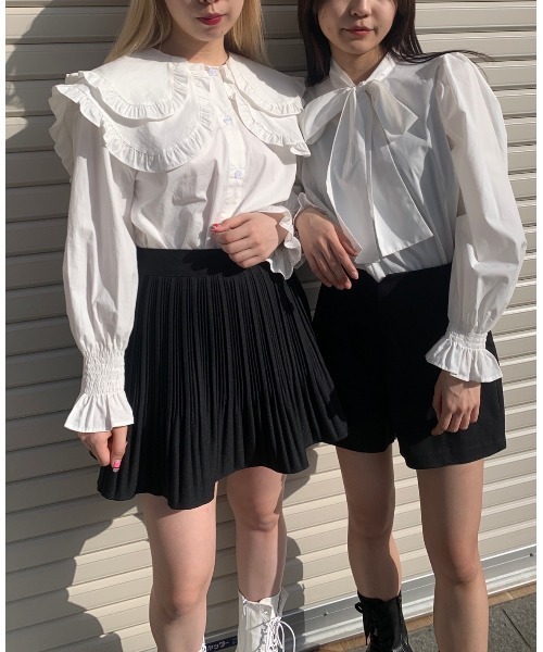 PHILLY(フィリー)の「【PHILLY】リボン付きブラウス(シャツ/ブラウス・レディース・ホワイト/ブラック/ブルー・FREE)」の7枚目の写真