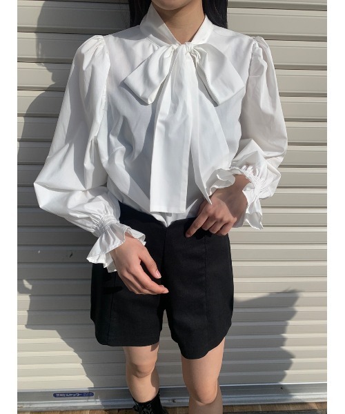 PHILLY(フィリー)の「【PHILLY】リボン付きブラウス(シャツ/ブラウス・レディース・ホワイト/ブラック/ブルー・FREE)」の20枚目の写真