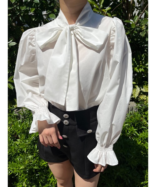 PHILLY(フィリー)の「【PHILLY】リボン付きブラウス(シャツ/ブラウス・レディース・ホワイト/ブラック/ブルー・FREE)」の22枚目の写真