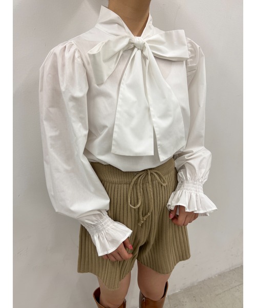 PHILLY(フィリー)の「【PHILLY】リボン付きブラウス(シャツ/ブラウス・レディース・ホワイト/ブラック/ブルー・FREE)」の16枚目の写真