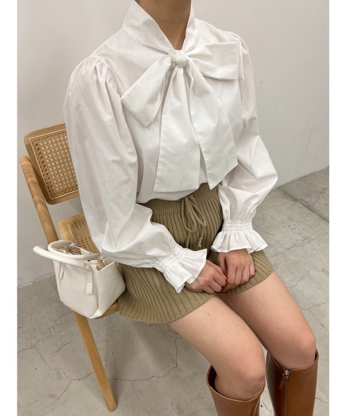 PHILLY(フィリー)の「【PHILLY】リボン付きブラウス(シャツ/ブラウス・レディース・ホワイト/ブラック/ブルー・FREE)」の19枚目の写真