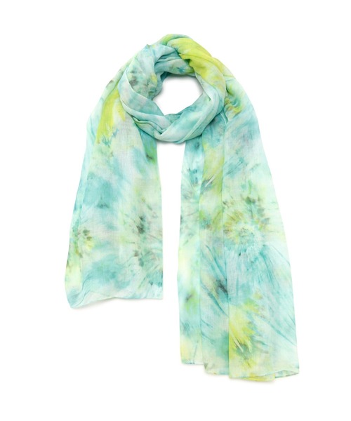 TORNADO MART（トルネードマート）の「TORNADO MART∴タイダイストール（ストール/ショール・メンズ・オレンジ系/ライトグリーン・F）」の2枚目の写真