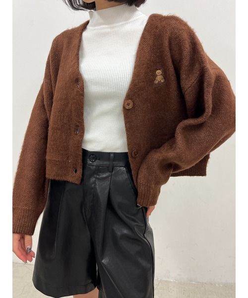 PHILLY（フィリー）の「カラーリブニットソー（ニット/セーター・レディース・ブラック/ブラウン/サックスブルー/グリーン/アイボリー/ライトパープル・FREE）」の9枚目の写真