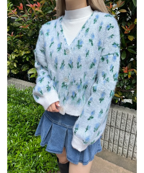 PHILLY（フィリー）の「カラーリブニットソー（ニット/セーター・レディース・ブラック/ブラウン/サックスブルー/グリーン/アイボリー/ライトパープル・FREE）」の13枚目の写真