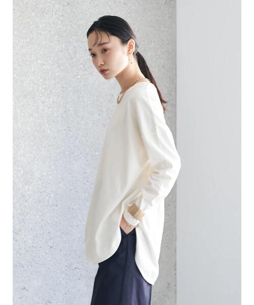 earth music&ecology（アースミュージックアンドエコロジー）の「ラウンドヘムロンT（Tシャツ/カットソー・レディース・オフホワイト・FREE）」の19枚目の写真