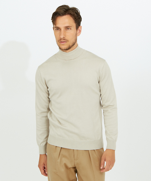 DESIGNWORKS（デザインワークス）の「【定番人気】カシミヤタッチ タートルネックニット（ニット/セーター・メンズ・ブラック/グリーン/アイボリー/ライトベージュ・46/48/50）」の4枚目の写真