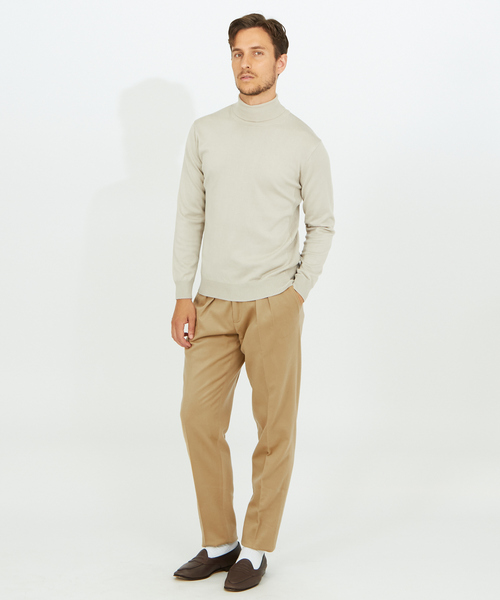 DESIGNWORKS（デザインワークス）の「【定番人気】カシミヤタッチ タートルネックニット（ニット/セーター・メンズ・ブラック/グリーン/アイボリー/ライトベージュ・46/48/50）」の18枚目の写真