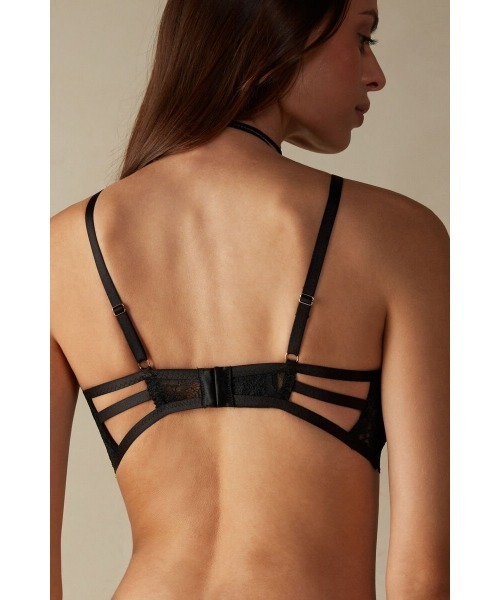 intimissimi ブラック レース トライアングルブラ&ショーツ セール】Pretty Flowers Tiziana トライアングルブラ
