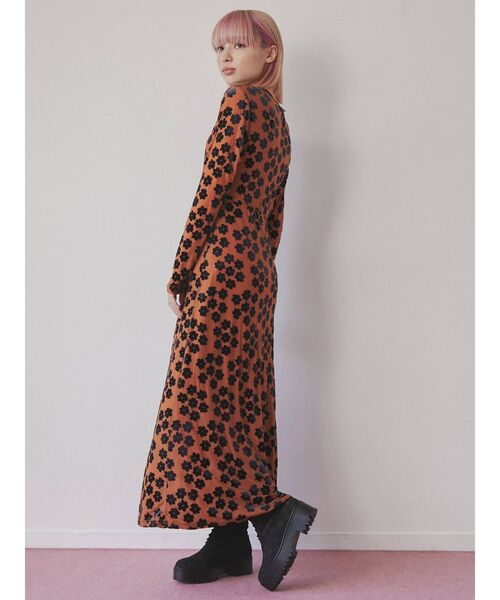 merry jenny(メリージェニー)の「flowerオパールベロアワンピース merry jenny(メリージェニー)の「flowerオパールベロアワンピース