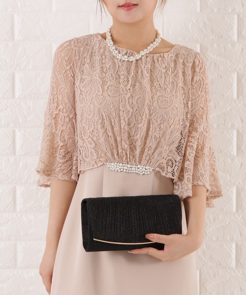 Lace Ladies(レースレディース)の「ラメプリーツ2wayクラッチバッグ(クラッチバッグ・レディース・ブラック/ベージュ/シルバー・FREE)」の10枚目の写真