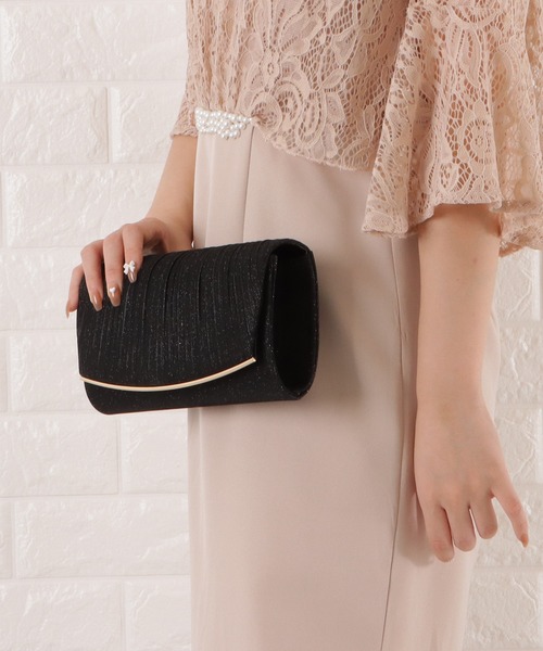 Lace Ladies(レースレディース)の「ラメプリーツ2wayクラッチバッグ(クラッチバッグ・レディース・ブラック/ベージュ/シルバー・FREE)」の13枚目の写真