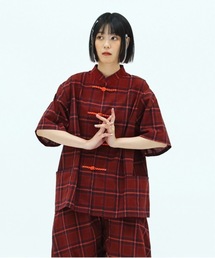 bedsidedrama | Checked China shirt(シャツ/ブラウス)
