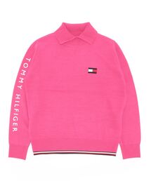 [トミー ヒルフィガー ゴルフ] レディース 切替リブ タートルネックニット　 