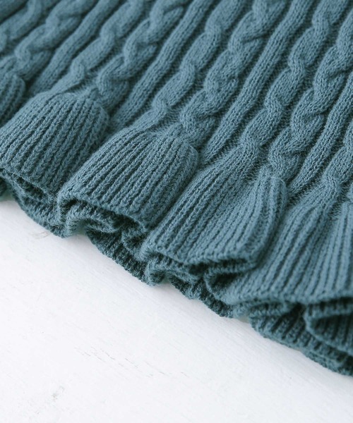 osharewalker（オシャレウォーカー）の「『裾フリルケーブルニットレギパン』（その他パンツ・レディース・アイボリー/ブルーグリーン/チャコール・1/2）」の19枚目の写真