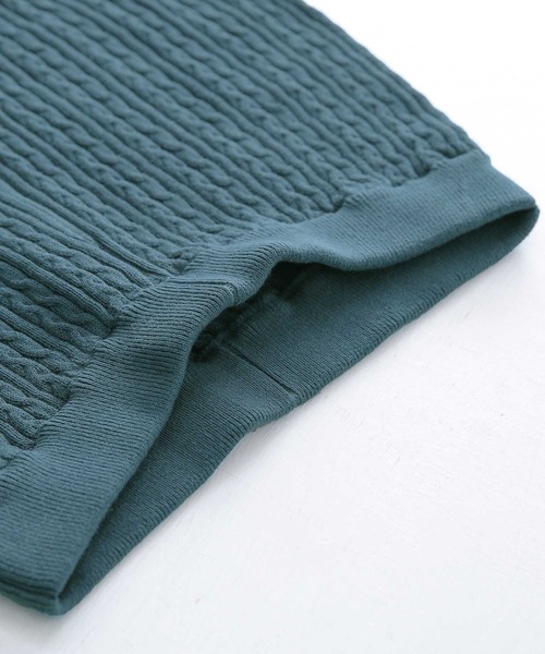 osharewalker（オシャレウォーカー）の「『裾フリルケーブルニットレギパン』（その他パンツ・レディース・アイボリー/ブルーグリーン/チャコール・1/2）」の20枚目の写真