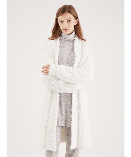 gelato pique（ジェラートピケ）の「SNOWニットショールガウン（ガウン/バスローブ・レディース・ネイビー/オフホワイト・FREE）」の11枚目の写真