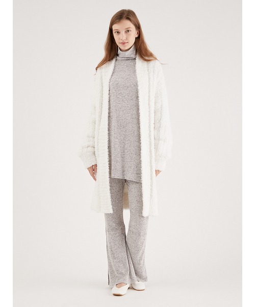 gelato pique（ジェラートピケ）の「SNOWニットショールガウン（ガウン/バスローブ・レディース・ネイビー/オフホワイト・FREE）」の13枚目の写真